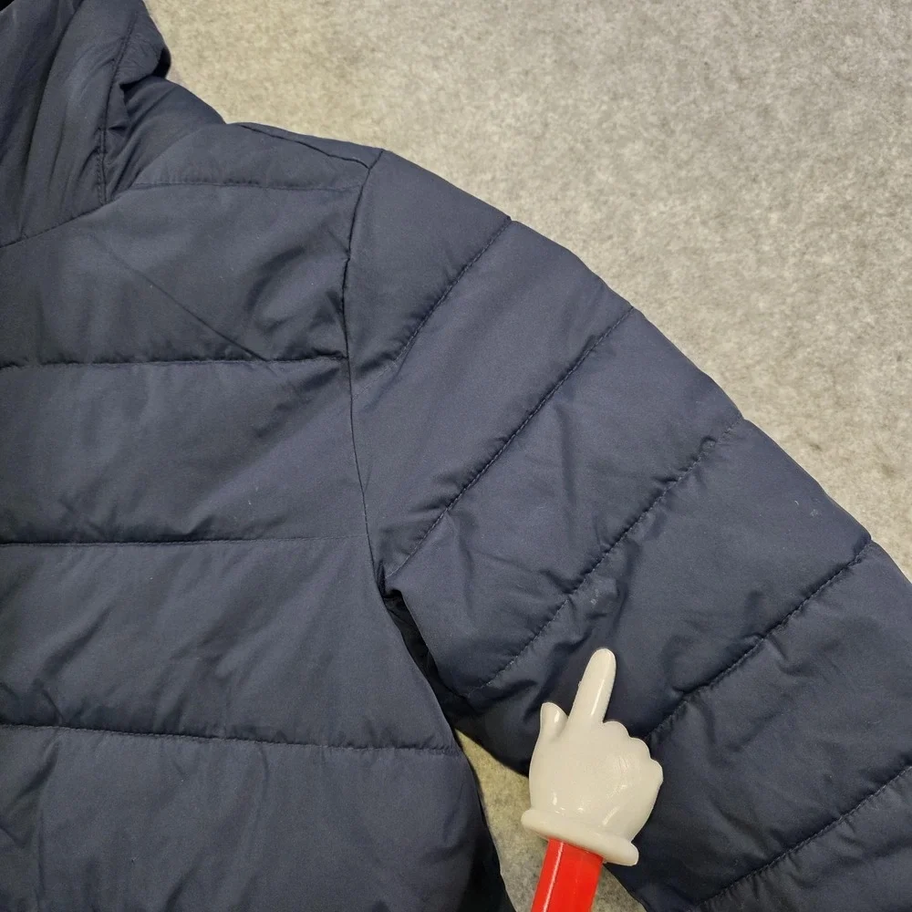 J.Crew Coat Womens XL Navy Blue Hooded Primaloft Insulated Parka Jacket AZ420‎
